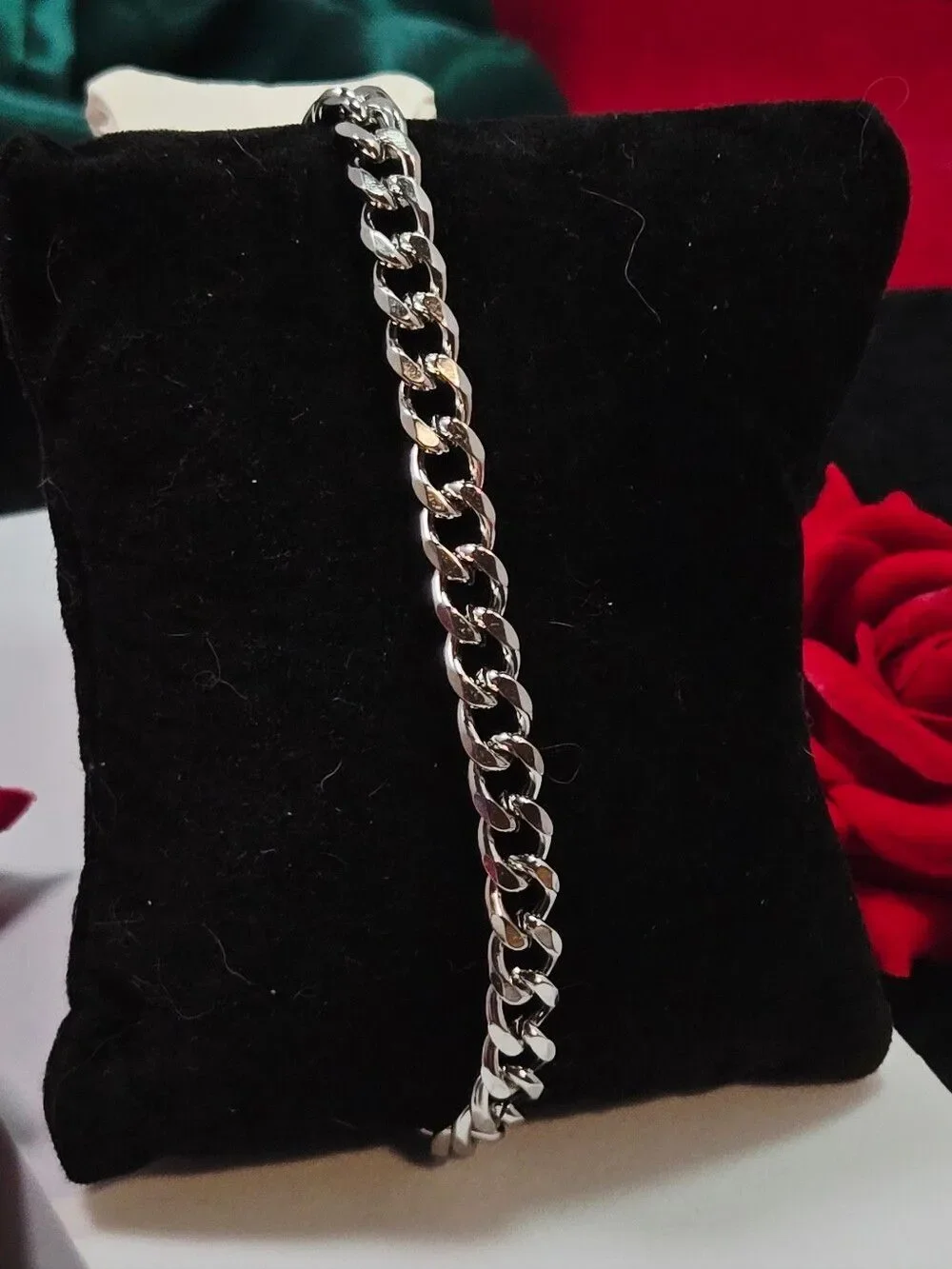 Stainless Steel Cuban Link Bracelet 6mm Silver Chain Minimalist Luxe Jewelry